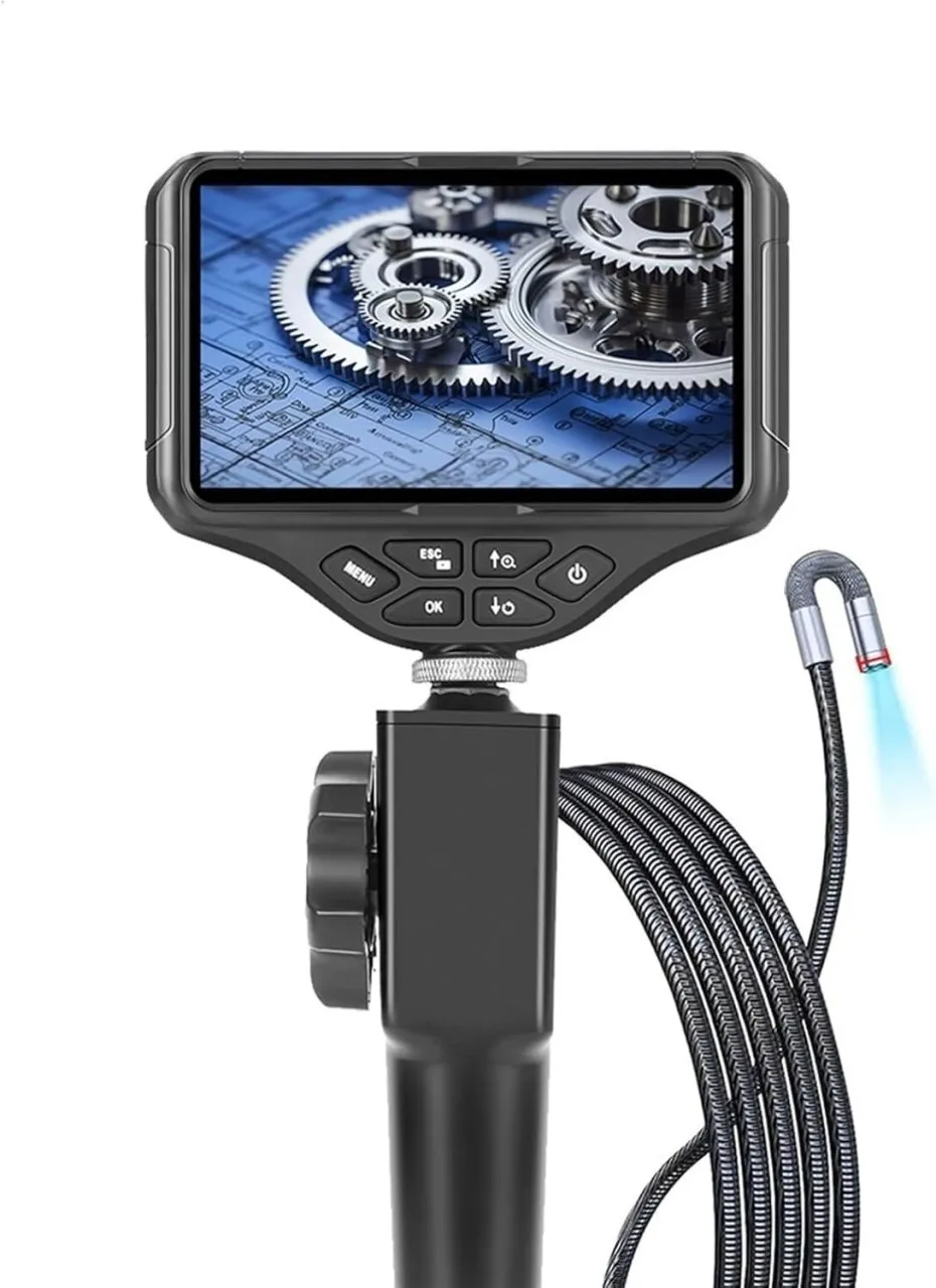 WEIWEISTORE 4.5" IPS Screen Industrial Endoscope 1080P Articulating Borescope Inspection 8 LED Auto…