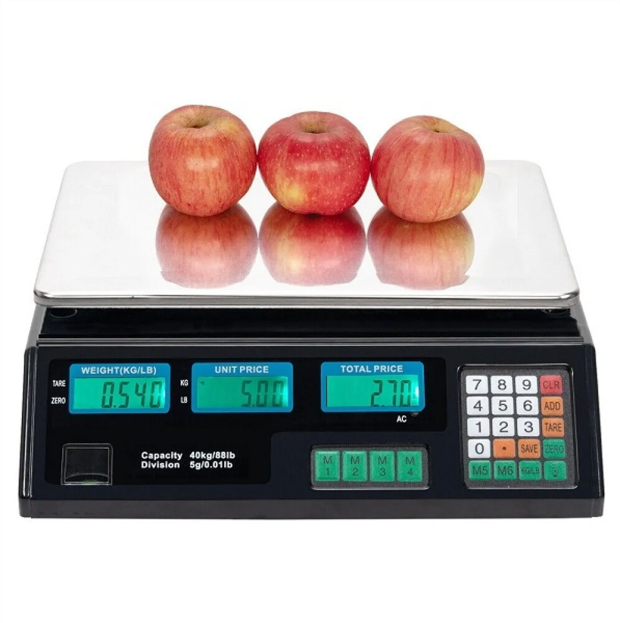 Generic 40KG Digital Electronic Scale Stainless Steel LCD Double Sided Display Digital Personal-dig…