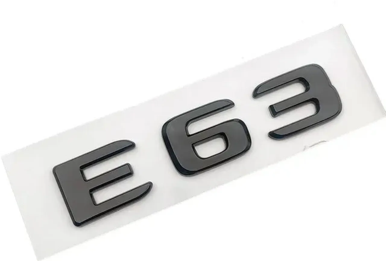 MAX 3d ABS Black Chrome Letters Car Styling Rear Trunk Emblem Badge E63 Logo For Mercedes E63 AMG W…
