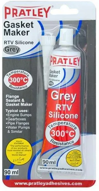 PRATLEY Sealant Gasket Maker RTV Silicone Grey 90ml Adhesive