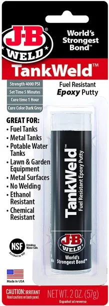 J-B Weld Tank Weld Epoxy Putty Stick Adhesive