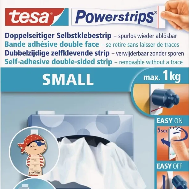 TESA Powerstrips Small 14 Double-sided Adhesive Strips Adhesive