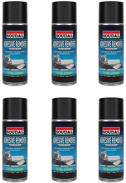 SOUDAL Adhesive Remover Aerosol Extra Strong Professional Quality 400ml ( 6 pack ) Adhesive