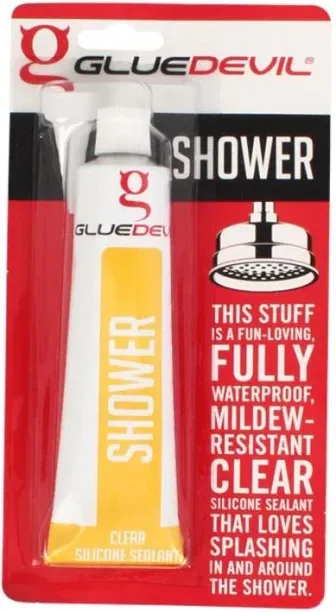 Glue Devil Silicone - 90ml Shower Clear 90 ml Adhesive Tool