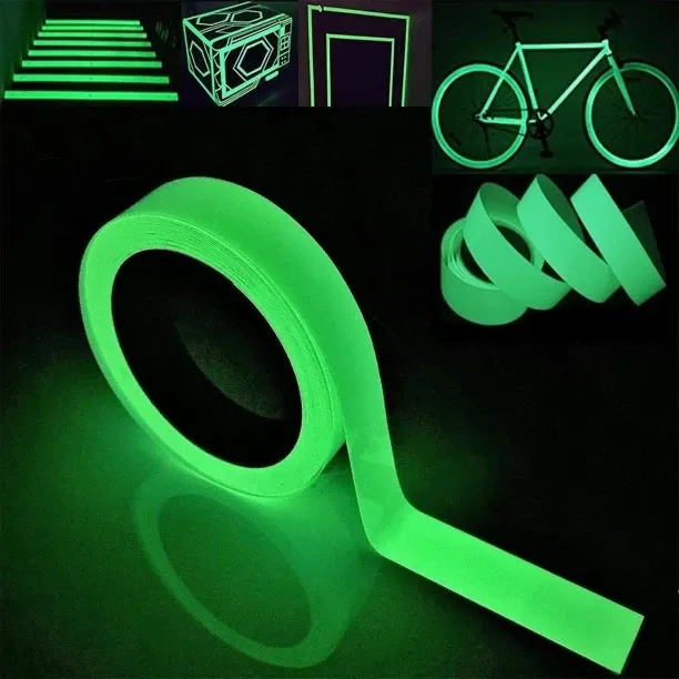 Fariedl Luminous tape, night luminous film green warning floor (5cm*5m green) 0 ml Adhesive Tool