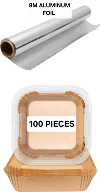 Home Pro Air fryer Paper Liners 100 piece Square Combo Airfryer Tray