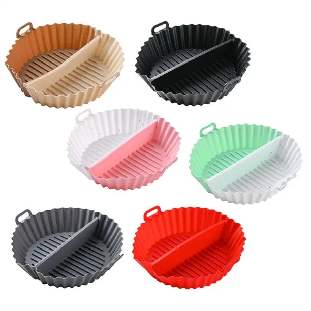 Generic Air fryer silicone baking tray, kitchen silicone baking pad, divided format air fryer bakin…