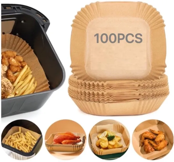 Generic Air fryer disposable paper liner square 100pcs Airfryer Tray