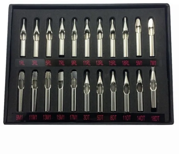 22 Piece Stainless Steel Tattoo Nozzle Tips 22 Piece Stainless Steel Tattoo Nozzle Tips Antiseptic …