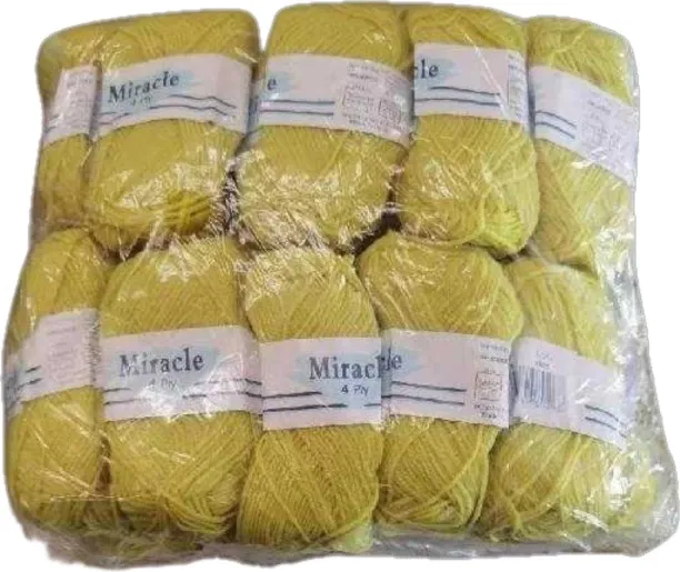 Miracle 4 Ply 422153 Yellow Wool 25g Knitting Wool Art and Craft Kit