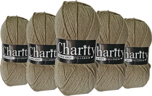 Charity Double Knit Yarn (5 x 100g Pack) Knitting Wool Knitting Wool Art and Craft Kit