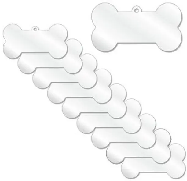 Laser Geeks Dog Bone Clear Acrylic Blank Keyring Craft Kits Art and Craft Kit