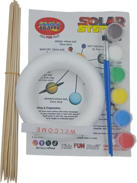 Crazy Crafts Kids Solar System Kit Craft Kits Art and Craft Kit