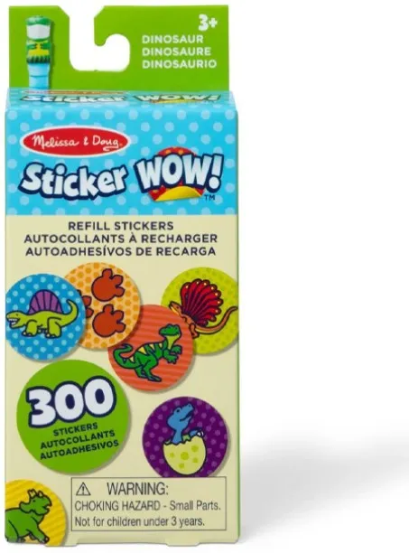 Melissa & Doug Sticker WOW! Refill Stickers – Dinosaur Stickers & Scrapbooks Kit Art and Craft Kit