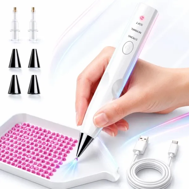 Moucles Electric Diamond Painting Pen Kit, Cordless USB-C Rechargeable Diamond Art Tool with Vacuum…