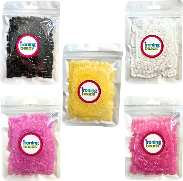 Ironing Beads UV Colour Changing Bead Colour Pack of 2500 Beads (5 x 500 Ziplock Bags) Beads Art an…