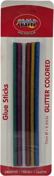 Crazy Crafts Glitter Glue Gun Sticks- 6 Pack Craft Kits Art and Craft Kit