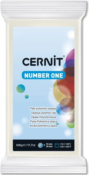 Clairefonteine Cernit N°1 500g Opaque White Clay Art & Moulding Art and Craft Kit