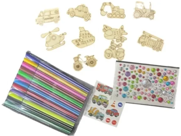 Heavenly Whispers Paint Your Own - Transport - 10 Creations Wood Craft Kit For Kids Craft Kits Art …