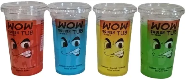 Umlozi WowTub 4 Pack - Slime Squish Edition Clay Art & Moulding Art and Craft Kit