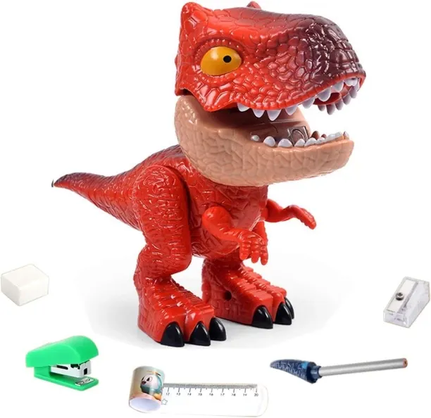 Granty 5 in 1 Stationery Set,Dinosaur-Themed Stationery Funny Toy for Kids,Student Storage Eraser R…