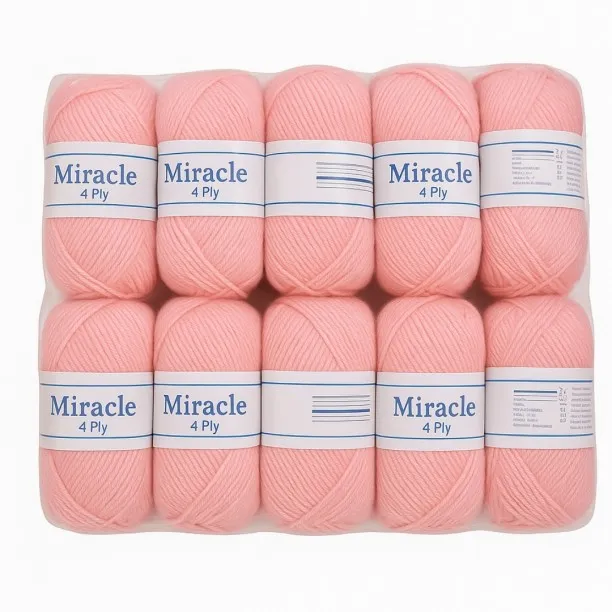 Miracle 4 Ply 422156 Pink Wool 25g Knitting Wool Art and Craft Kit