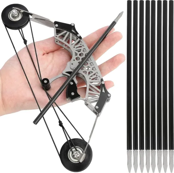 BOWENSTORE 8.66" Compound Bow with Arrows Suitable for Use Age 12 or 15+ for Indoor and Outdoor Sho…