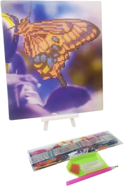 Umlozi Diamond Paintings DIY With Easel (21 x 25cm) - Butterfly Beauty Diamond Painting Art and Cra…