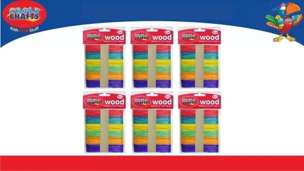 Crazy Crafts Ice Cream Spoons Coloured 50 pcs Do-it-yourself Kits Art and Craft Kit