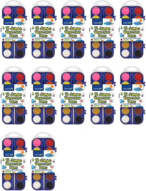 Marlin Kids 12 Jumbo Water Colours Brush In Box