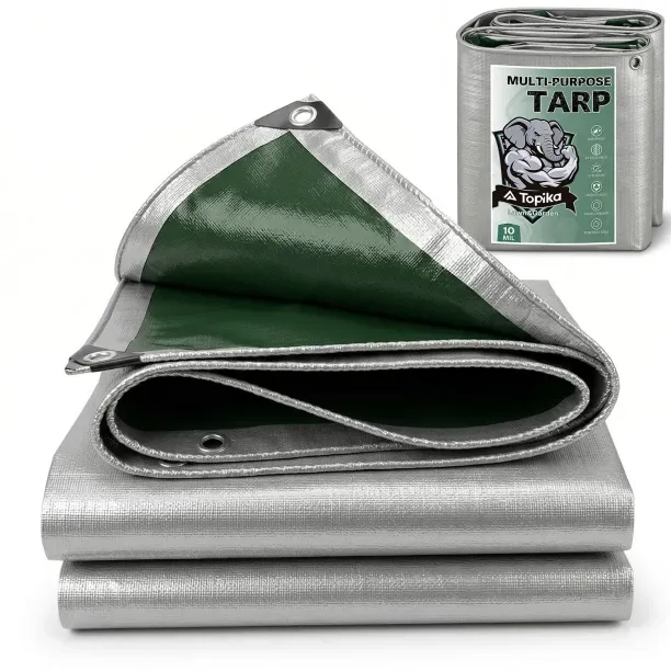Topika Waterproof Cover Heavy Duty PVC Waterproof Tarp Tent Cover - 4*3m Awning