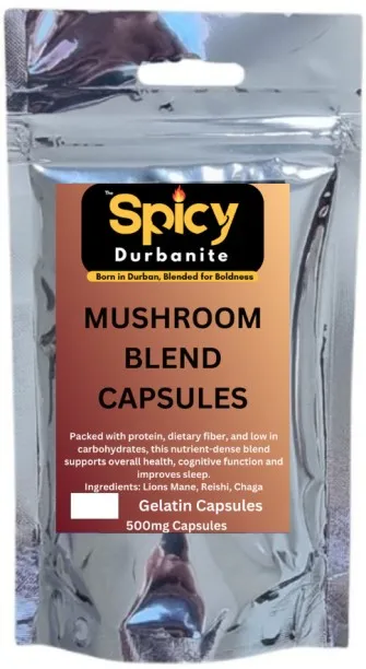 The Spicy Durbanite Mushroom Blend Capsules with Black pepper and vitamin C - 60's