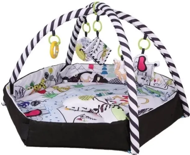 MHC 4 in 1 Newborn Baby Activity Gym Play Mat And Ball Pit Convertible Crib Playmats & Cot Toys