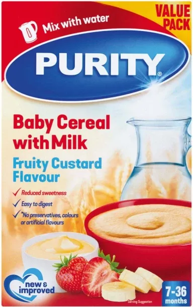 Purity Baby Cereal Fruity Custard Flavour Cereal