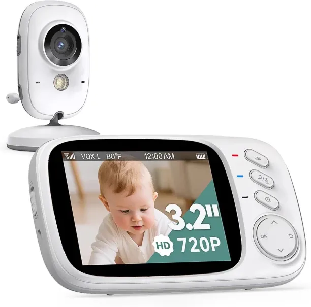 Mark Mall Baby monitor with camera and audio, lag-free connection, plug and play, IPS screen, HD ca…
