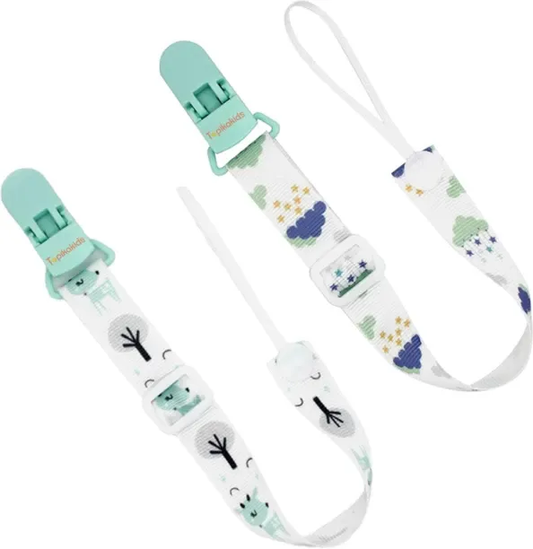 Topika Adjustable Baby Pacifier Clip (2-Pack), Pacifinder Holders