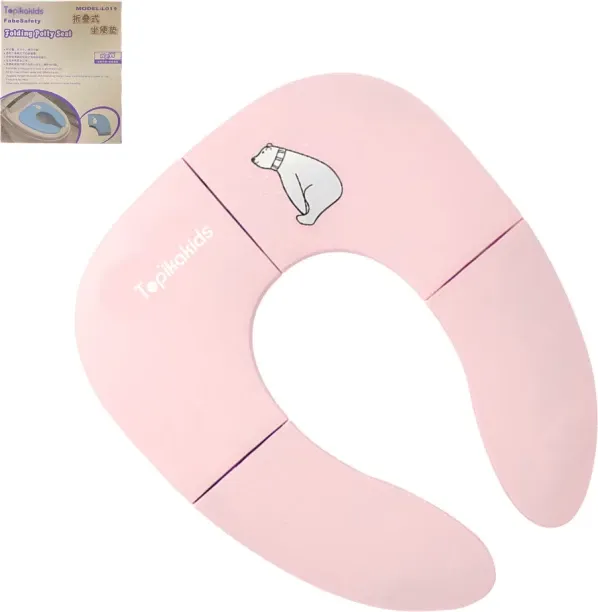Topika Foldable Travel Potty Seat for Toddlers, Round & Oval Toilets