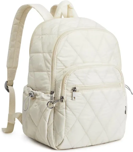 Chengxixi Work Quilted Backpack for Women Travel Puffer Laptop Backpacks College Casual Daypack wit…