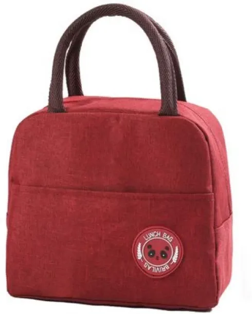 Jozi trade Insulated Lunch Box Storage Bag - Home, Office, Travel, School - Red Waterproof Lunch Bag