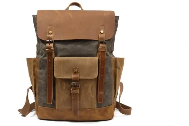 Other Leather Canvas Portable Waterproof Backpack Backpack