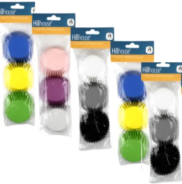 AZ Décor Baking-Cup Paper Muffin 75Pce Hillhouse Topping