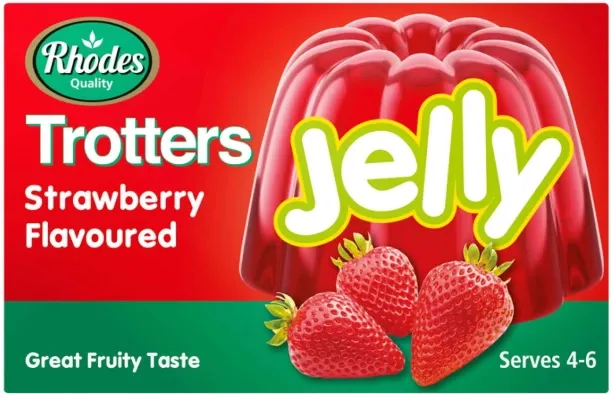 Rhodes Trotters Strawberry Flavoured Jelly Powder Crystals