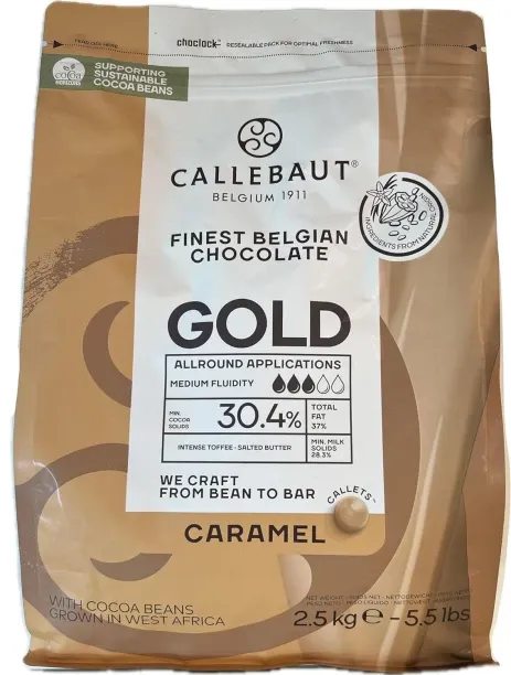 Callebaut Caramel Belgian Choc Chips Solid