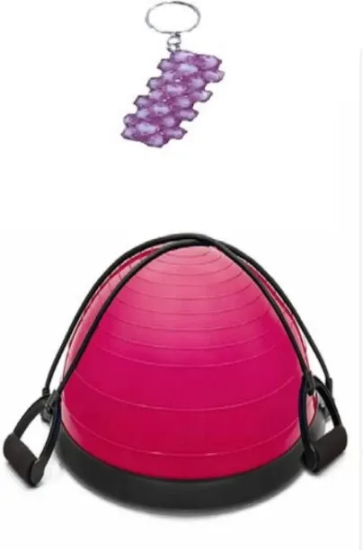 HOME GYM Balance Trainer Ball for Exercise Half Ball with Inflator Pump (58CM) Balance Step