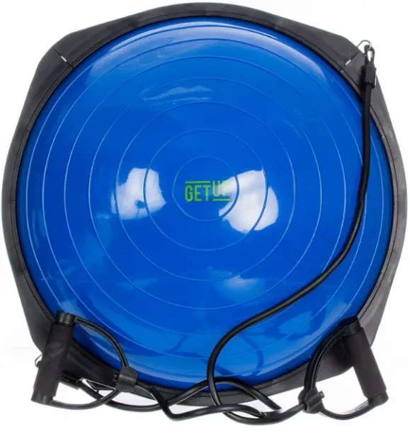 HOME GYM Core Bosu Ball Balance Trainer with Resistance Bands - Blue Balance Step