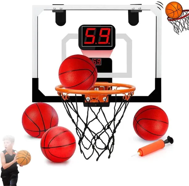Bloo Indoor basketball set, LED electronic scoreboard, 4 balls, 40x30 cm, multi-color Basketball