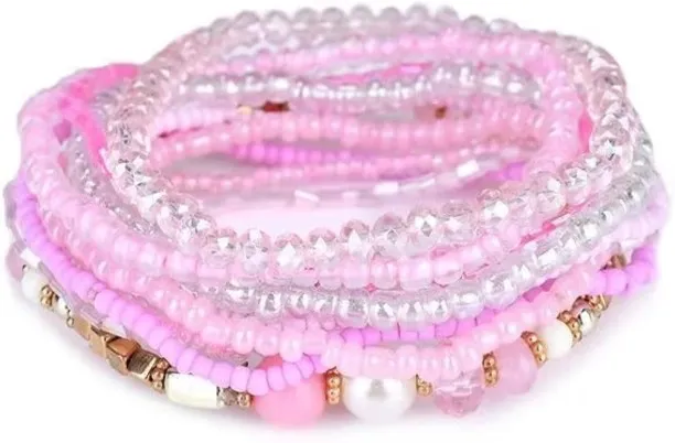 Women Stretch Multilayered Colorful Beads Bracelet Set Multicolor Jewelry for Girls,Natural Beads B…