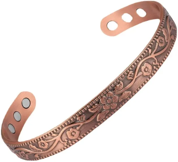 SHIJIN Copper Magnetic Bracelets for Women with Magnets, Copper Jewelry for Women Copper Bangle