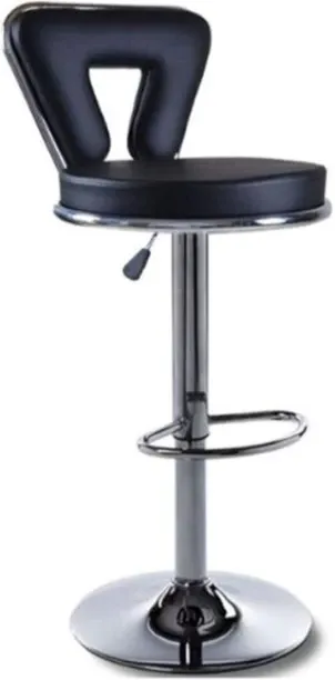 Designer Concepts Lobelia Diamond Bar Stool -Black PU Leather Bar Stool