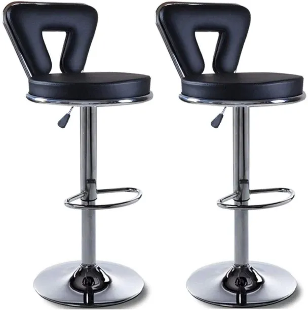 Eay Eay 2 Piece Kitchen Counter Bar Stools Leatherette Bar Stool